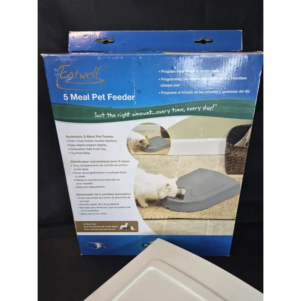 PetSafe 5 Meal Programmable TimedPet Food Dispenser Automatic Dog and Cat Feeder